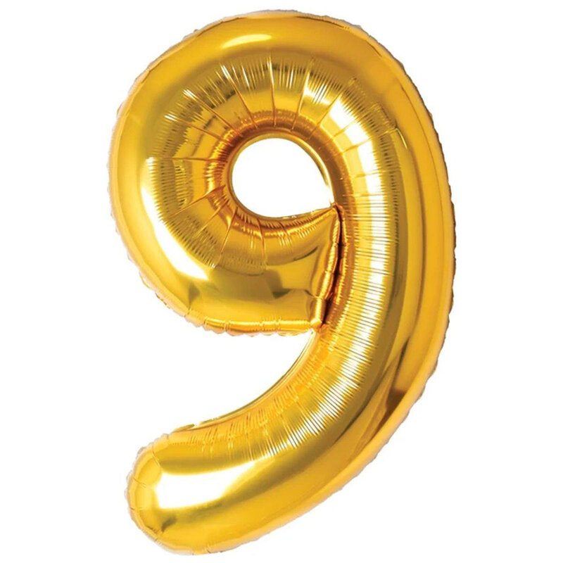 Cyfra foliowa „9” - złota 