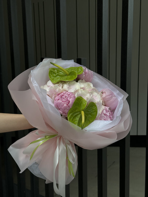 Bukiet „Pink & Green Elegance”
